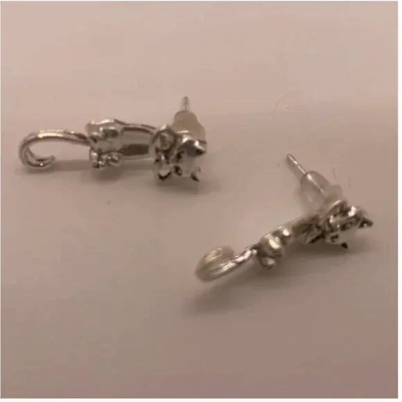 ⭐️❤️FREE Cat Kitten Drop Hipster Hippie Art Artsy Modern Classy Drop Earrings - Picture 5 of 10